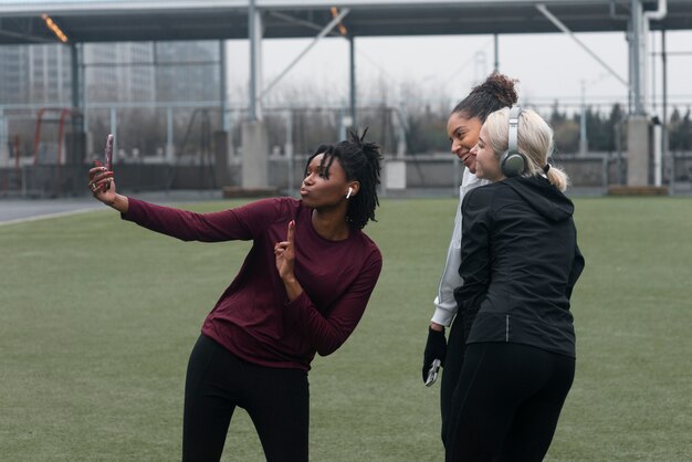 Women doing jogging together