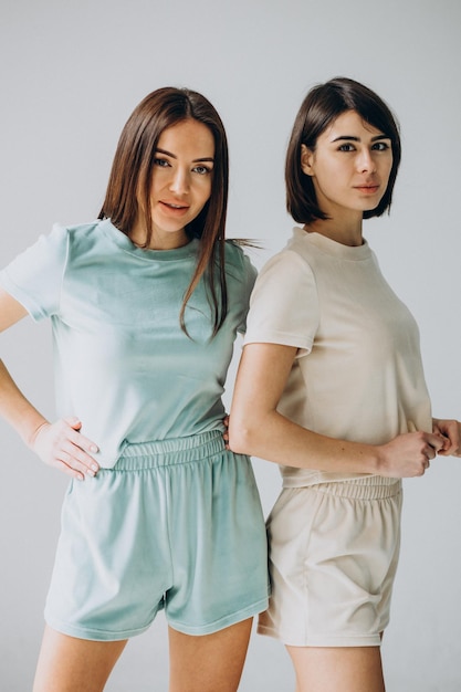 Women model demonstrating cloths