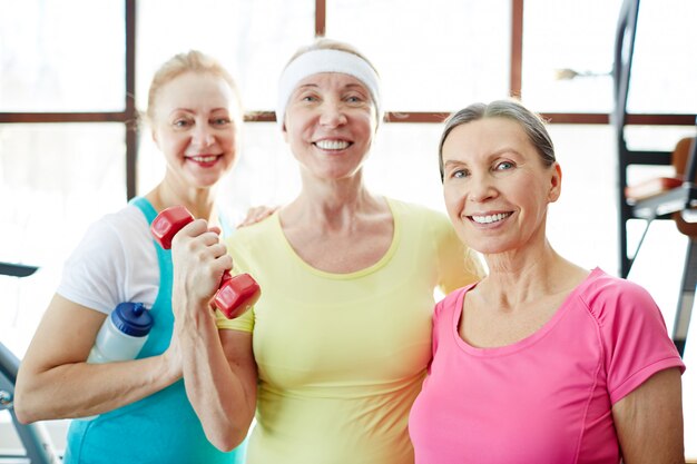 Women practicing fitness