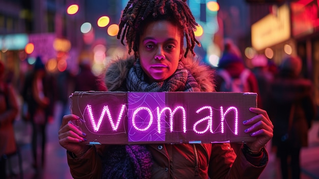 Free photo women protesting for rights on  women's day