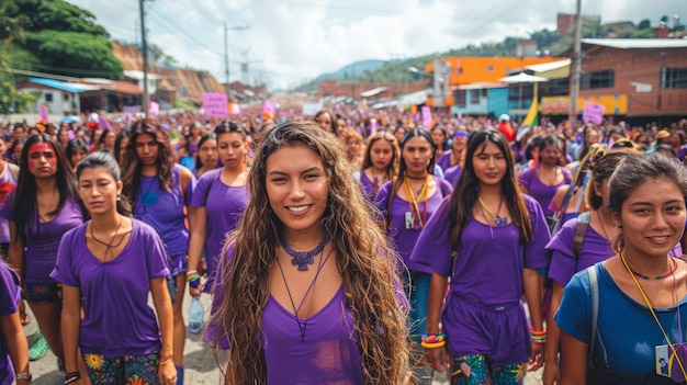 Free photo women protesting for rights on  women's day