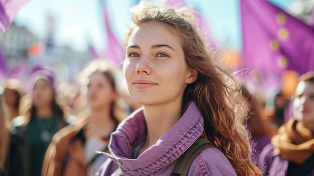 Foto gratuita donne che protestano per i diritti nella giornata della donna