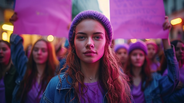 Foto gratuita donne che protestano per i diritti nella giornata della donna