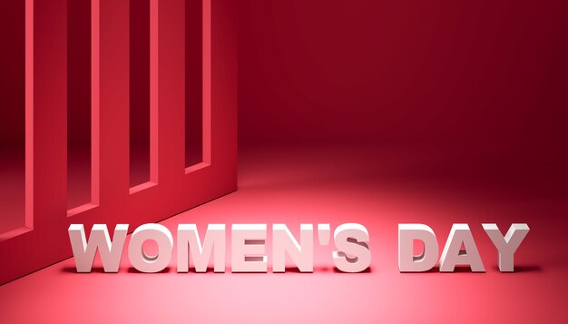 Women's day three dimensional