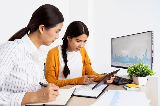 Women working on an innovative project indoors