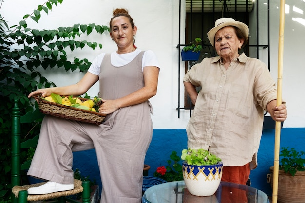 Women working together in the country side