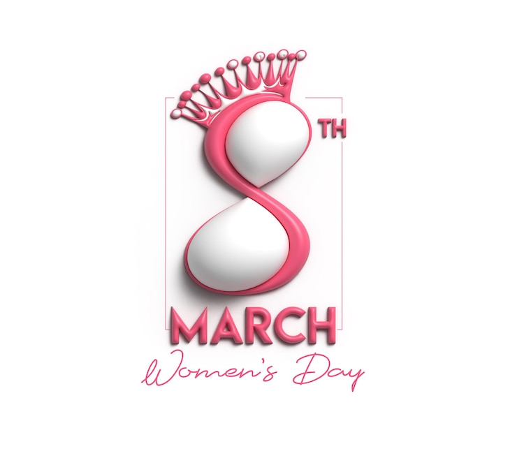 Free Photo womens day  8 march space of your text 3d render illustration design