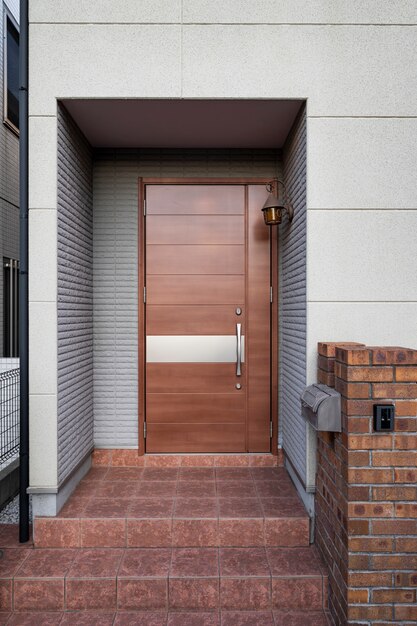 Wood house entrance and stairs