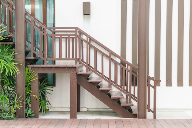 wood stair decoration