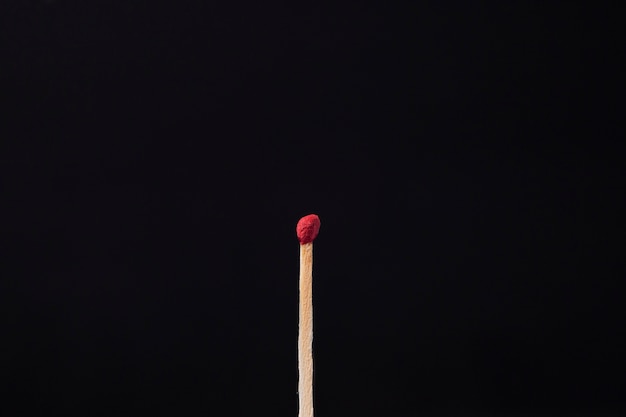 Wood stick with dark background still life