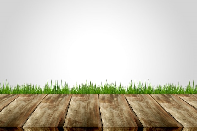 Free photo wood with grass