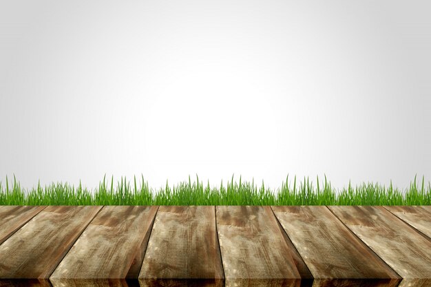 Wood with grass