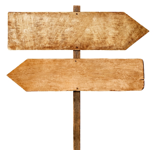 Free photo wooden arrow signs.