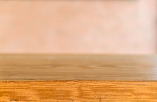 Wooden board with blurred background