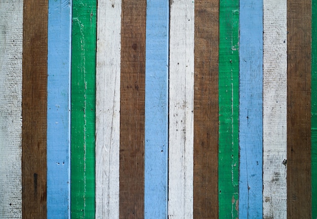 Wooden boards of colors