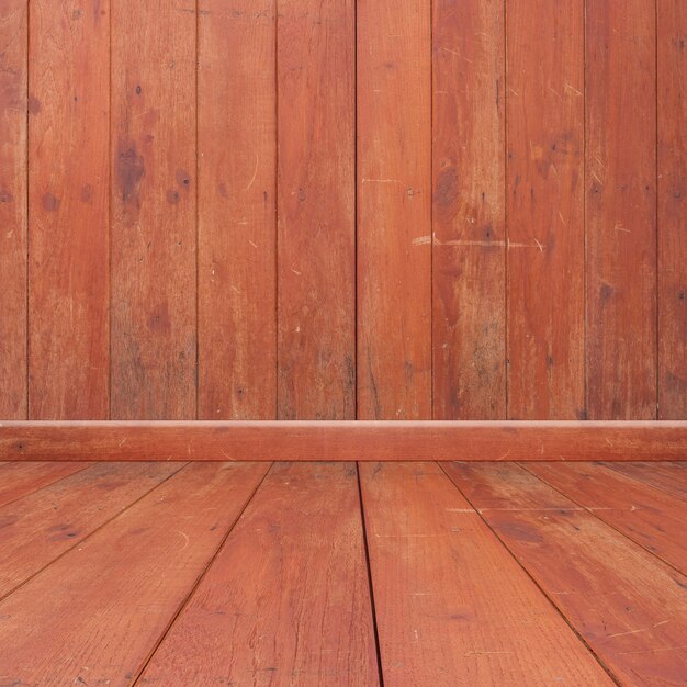 Wooden boards with red tones