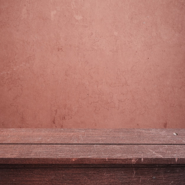 Wooden boards with red tones