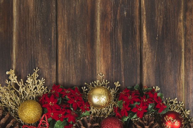 Wooden christmas background