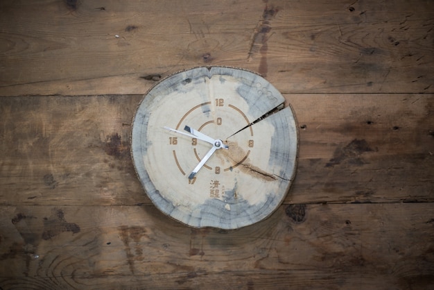 Wooden clock view