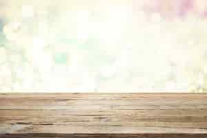 Free photo wooden desk on beach