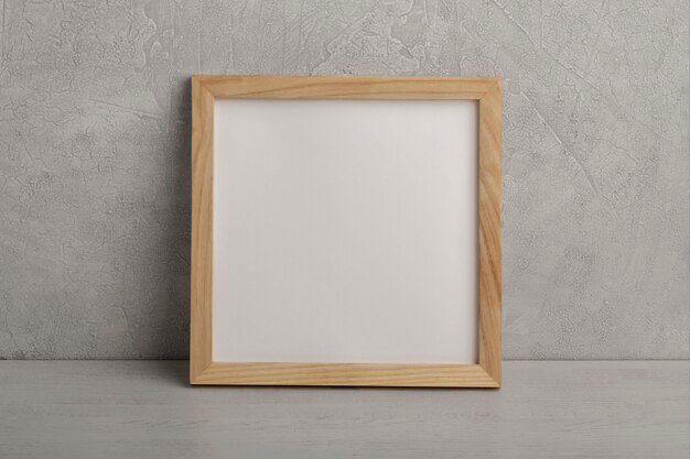 Wooden empty frame front view