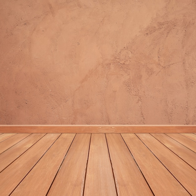 Wooden floor with brown marble background