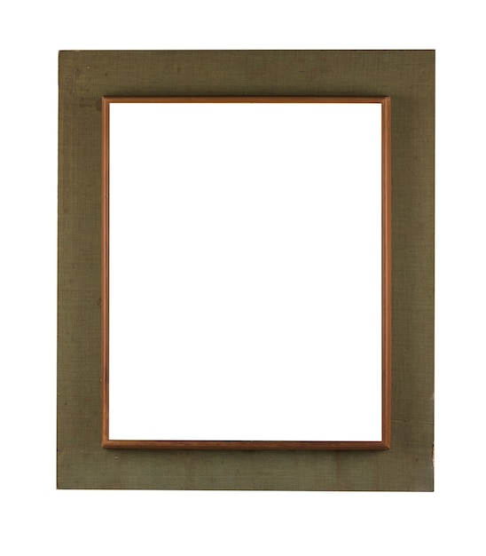 Free photo wooden frame on a brown square texture isolated on a white background