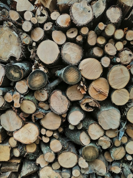 Wooden logs background