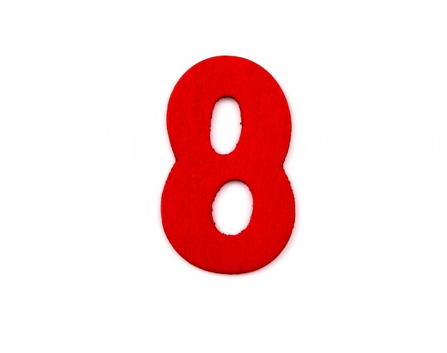 Free photo wooden number eight