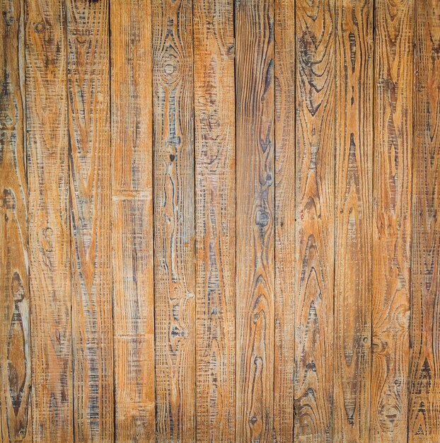 Wooden planks with scratches
