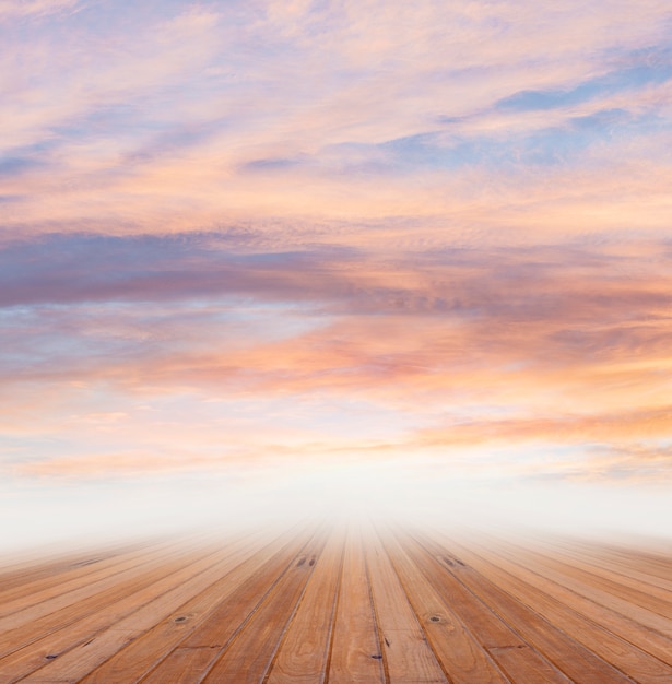 Wooden planks without end