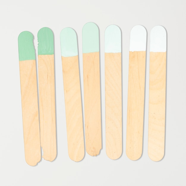 Free photo wooden popsicle garden markers set