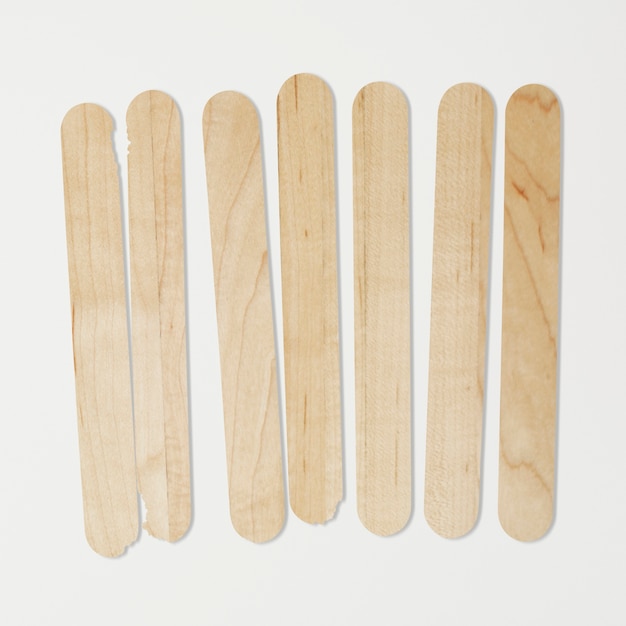 Stick For Ice Cream And Popsicle Lollipop Sticks Wood Sticks For Ice Cream  Craft Of Wood Wooden Texture On Stick Brown Wooden Spatulas Isolated On  White Background Vector Stock Illustration - Download