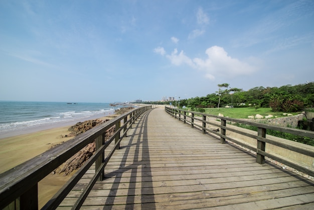 Wooden promenade