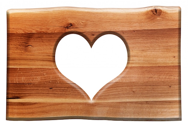 Free photo wooden sign with a heart