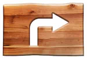 Free photo wooden sign with the symbol