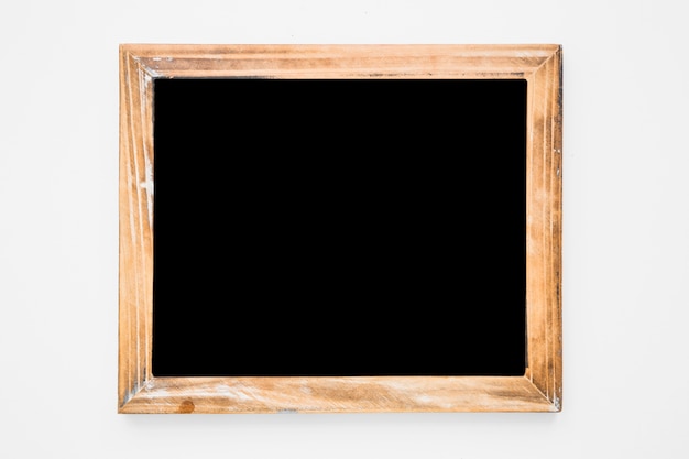 Wooden slate on white background