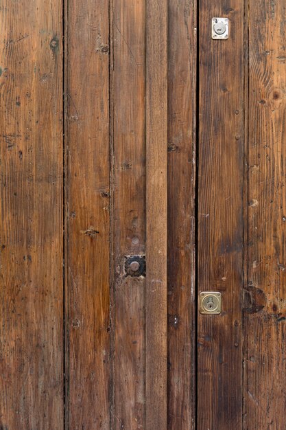 Wooden surface structure with metal