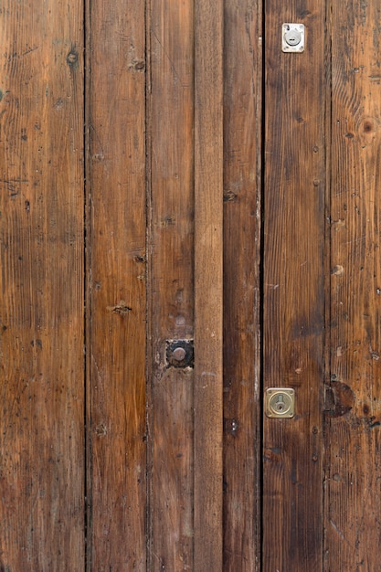 Wooden surface structure with metal