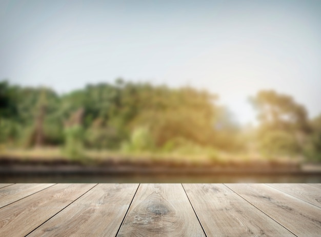 Wooden table product background