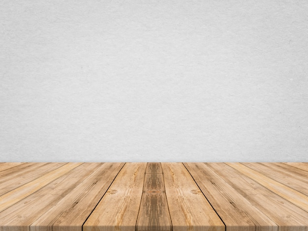 Wooden tabletop at tropical paper texture wall,Template mock up for display of product,Business presentation.