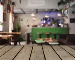 Бесплатное фото Деревянные текстуры, глядя на пустой бар