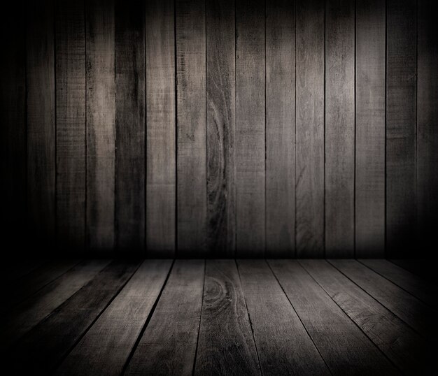 Wooden wall and floor