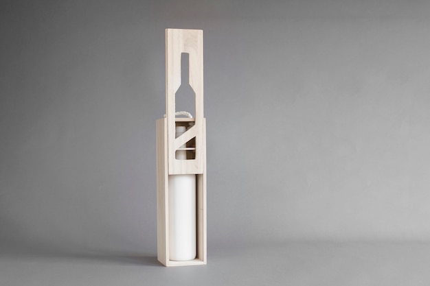 Download Mockup of wine bottle in wooden box Photo | Free Download