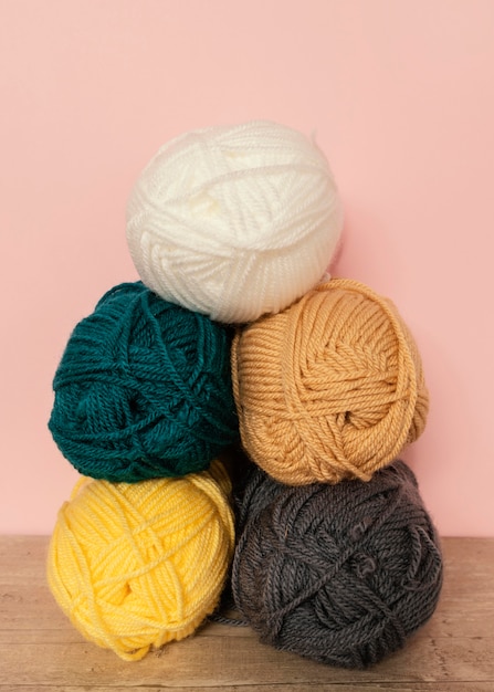 Free photo wool collection for knitting