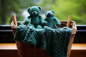 Free photo woolen knitwork background