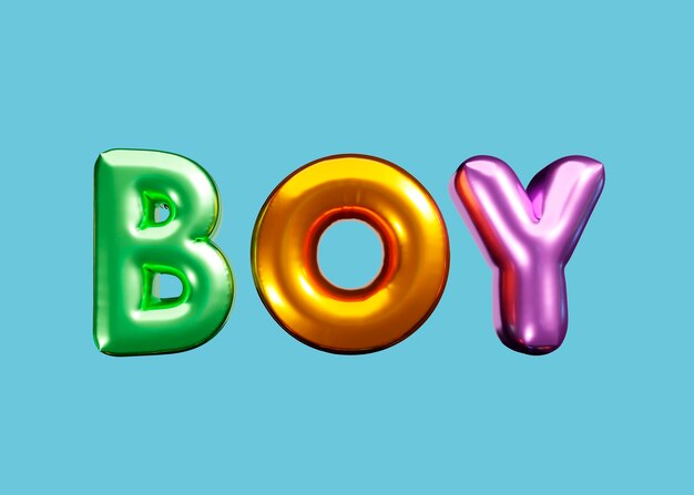 word in the form of a balloon