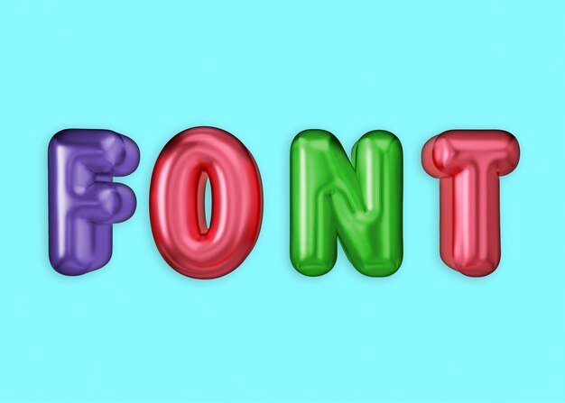 word in the form of a balloon