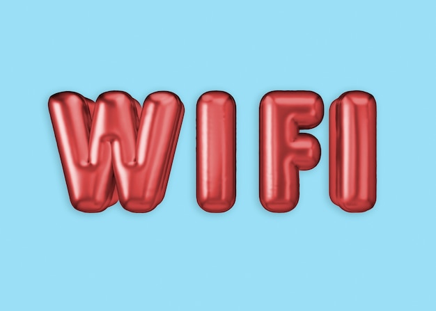 word in the form of a balloon