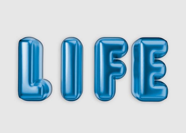 Free Photo word in the form of a balloon